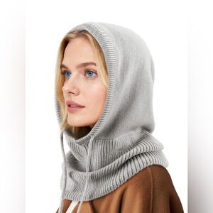 NWT! Le Bop • Heather Grey Florence Balaclava Knit Hood.